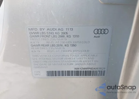 2014 Audi Q5 3.0 Tdi Premium Plus из США, поврежденный, VIN WA1CMAFP6EA063529